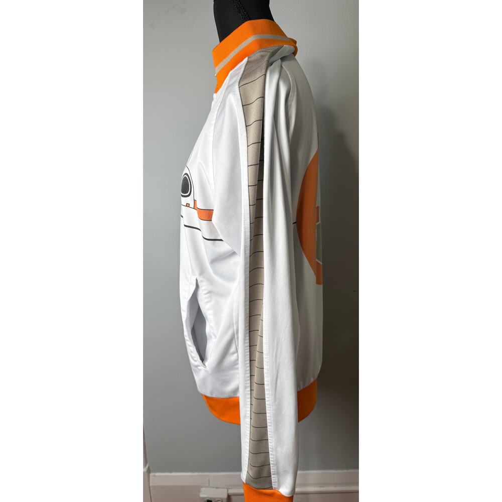 STARS WARS BB-8 Track Jacket Men's Med Disney ThinkGeek White Full Zip - Picture 4 of 8